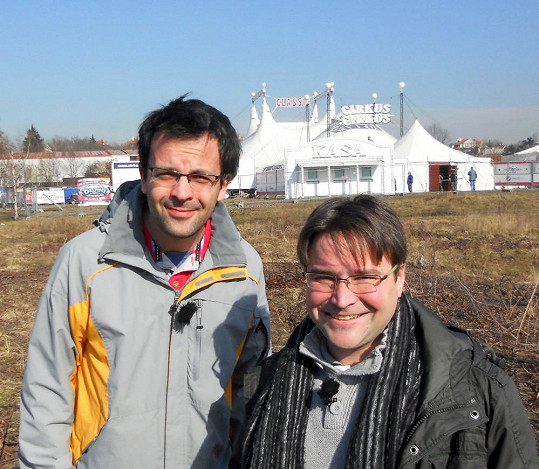 Pavel Mang s Tomášem Voženílkem, s nímž natáčel pořad 13. komnata.
