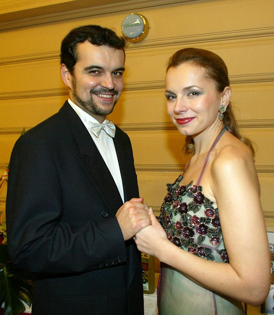 S manželem Tomášem Turečkem na snímku z roku 2003