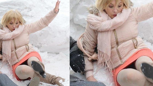 Dana Morávková ve své nové odvážné a zmrzlé akční scéně.