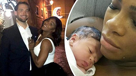 Serena Williams se svojí novorozenou dcerkou, které dala jméno Alexis Olympia. Příjmení má po otci (vlevo) Ohanian.