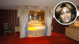 V této posteli, která je součástí prodeje, zřejmě uléhala samotná Tina Turner s Ikem...
