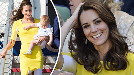 Kate po dvou letech oblékla stejné žluté šaty.