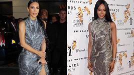 Kim Kardashian West a Naomi Campbell ve stejných šatech