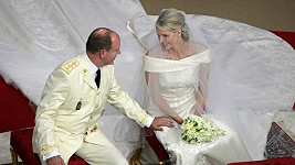 Princ Albert II. s manželkou Charlene Wittstock.