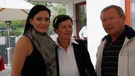 Gábina Partyšová se svými rodiči, kteří jsou spolu pětatřicet let.
