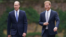 Princ William a princ Harry na odhalení sochy své matky