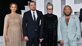 Zleva: Jennifer Lawrence, Leonardo DiCaprio, Meryl Streep a Jonah Hill 