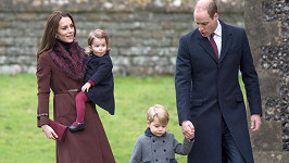 Vévoda a vévodkyně z Cambridge s dětmi Georgem a Charlotte