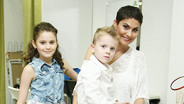 Vlaďka Erbová se synem Markusem a dcerou Viktorkou