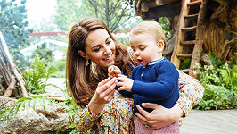 Vévodkyně Kate s malým princem Louisem 