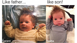 Malý Gerard Piqué vs. jeho syn Sasha ve stejném věku. 