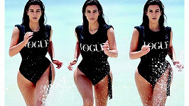 Kim Kardashian fotila pro únorový Vogue v Austrálii. 