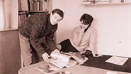 Jiří Suchý s první manželkou Bělou v roce 1964