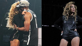 Beyoncé a Jay-Z společně na pódiu v New Yorku.