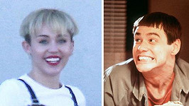 Miley Cyrus jako by z oka vypadla Jimu Carreymu. 