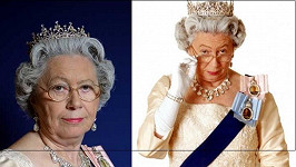 Poznáváte dámu na fotce? Je a není to anglická královna Alžběta.