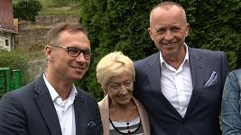 Karel Voříšek s partnerem Vladimírem Řepkou a maminkou