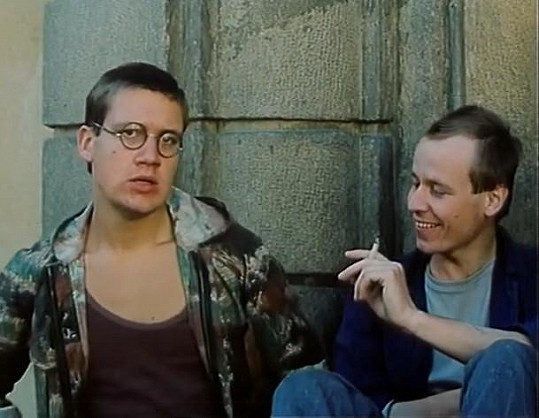 S Davidem Matáskem ve filmu Zámek Nekonečno (1983)