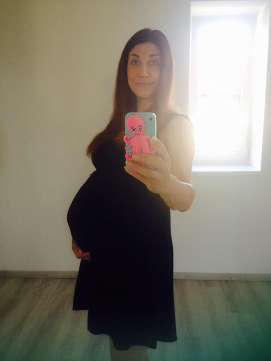 Míša Zemánková krátce před porodem