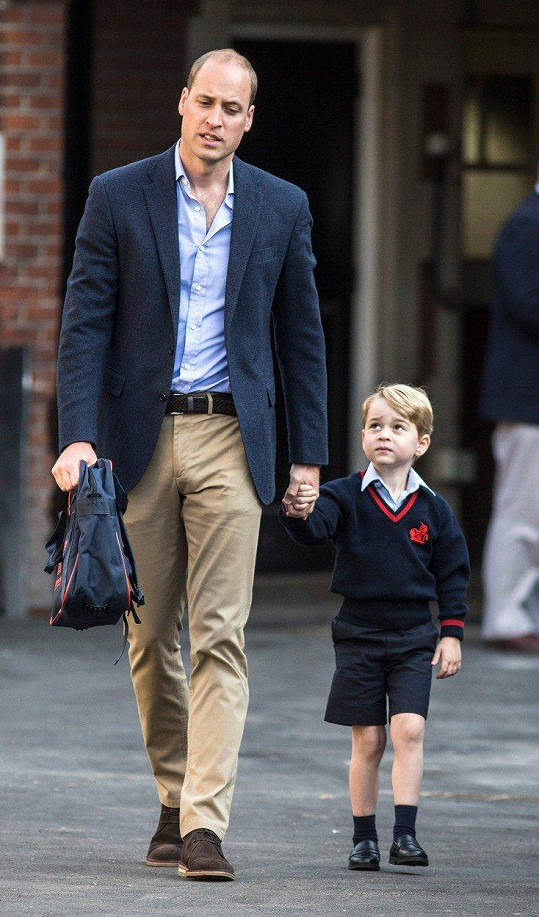 William doprovodil George do školy.