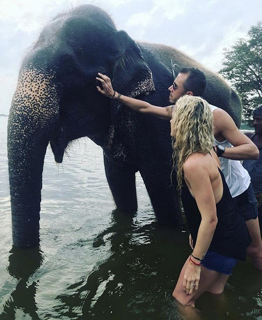 Lukáš Rosol s přítelkyní Petrou na dovolené na Srí Lance