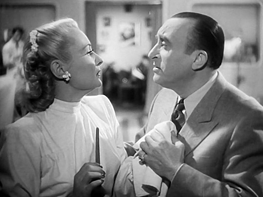 Hana Vítová s Oldřich Nový v geniální parodii Pytlákova schovanka (1949). Elén byla hereččinou poslední velkou filmovou rolí.