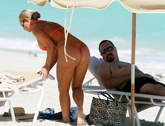 Coco se svým manželem a americkým rapperem Ice-T na dovolené v Miami.