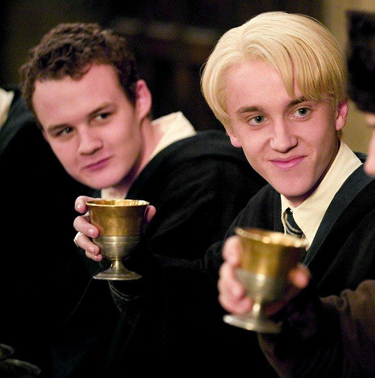 Joshua Herdman s Tomem Feltonem jako Gregory Goyle a Draco Malfoy v Harrym Potterovi