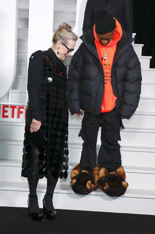 Meryl obdivovala volbu bot svého hereckého kolegy z filmu, rappera Kida Cudiho.