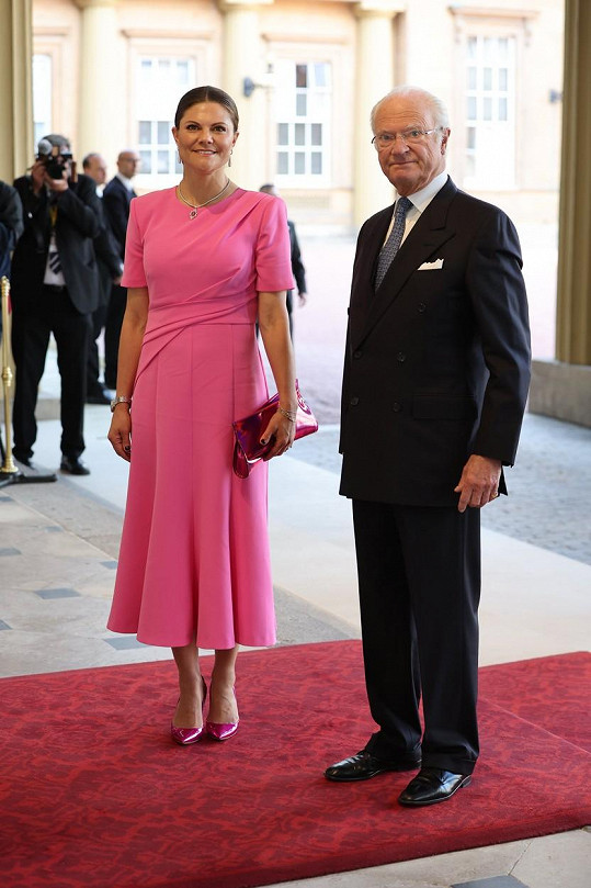 Švédský král Karel XVI. Gustav s dcerou, princeznou Viktorií