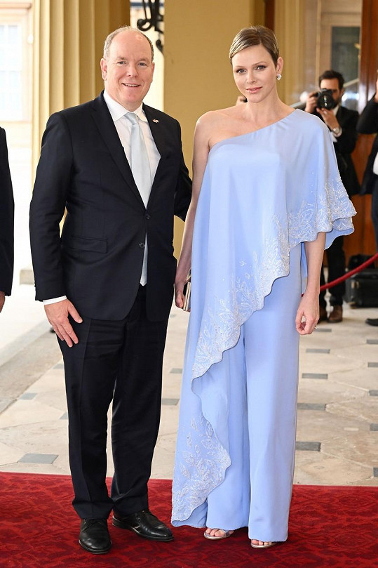 Monacký kníže Albert II. s manželkou, kněžnou Charlene