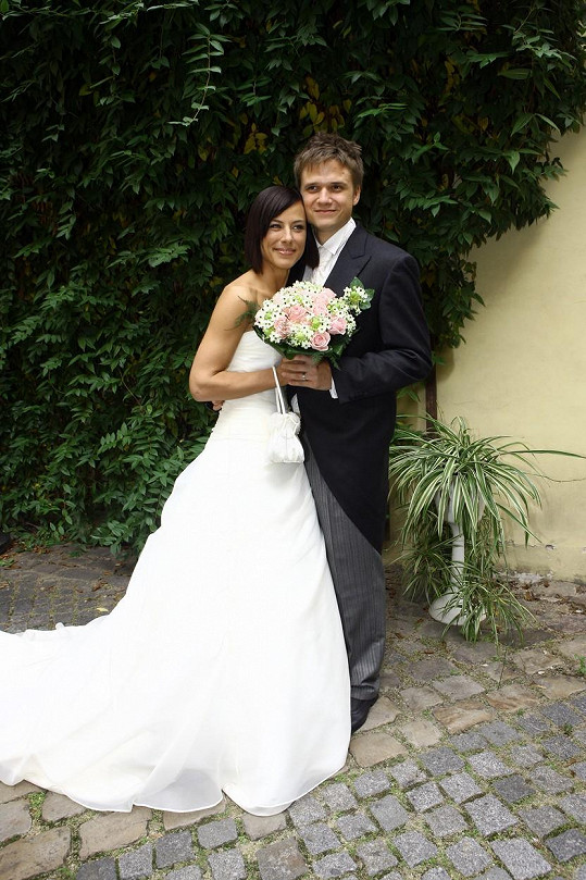 Ondřej Brzobohatý byl ženatý celkem třikrát. Foto z jeho první svatby.