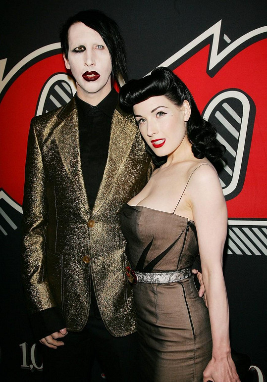 Dita Von Teese se svým bývalým manželem Marilynem Mansonem