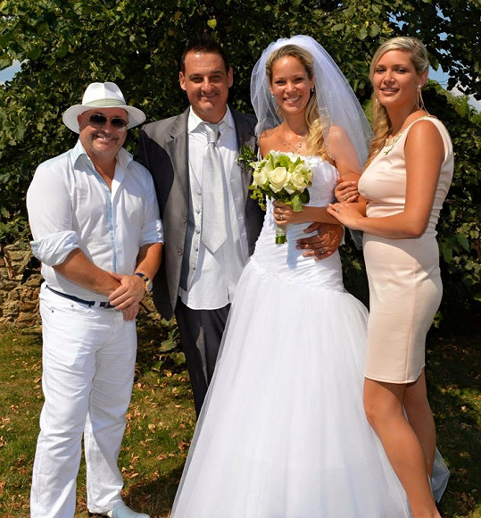 Davide Mattioli na své třetí svatbě s Lenkou v roce 2015