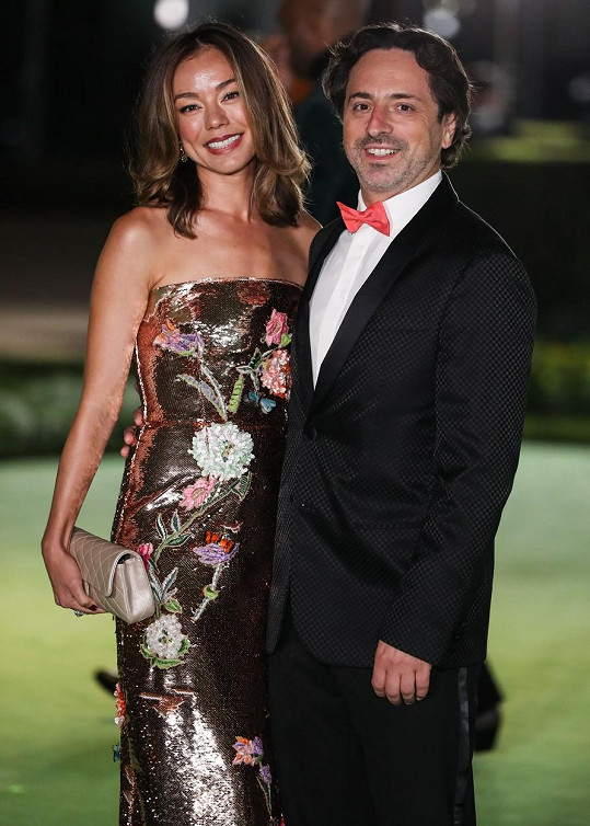 Sergey Brin s manželkou Nicole Shanahan