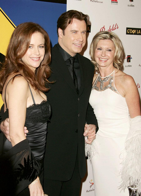 Herce pojí dlouholeté přátelství. Drahá Olivii byla i Travoltova žena Kelly Preston (vlevo).