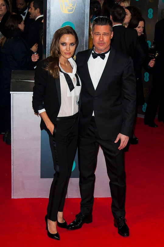 Angelina Jolie a Brad Pitt na předávání cen BAFTA