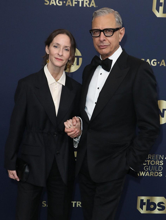 Jeff Goldblum a jeho žena Emilie Livingstone na SAG Awards