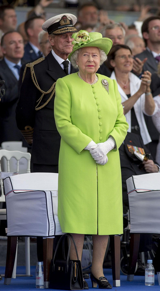 Limetkový odstín zvolila v roce 2014 při návštěvě Francie.