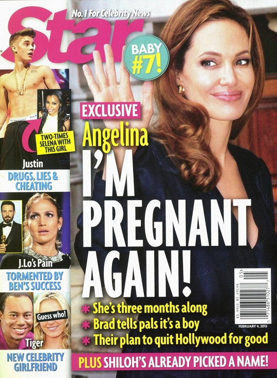 Angelina Jolie prý bude opět maminkou.