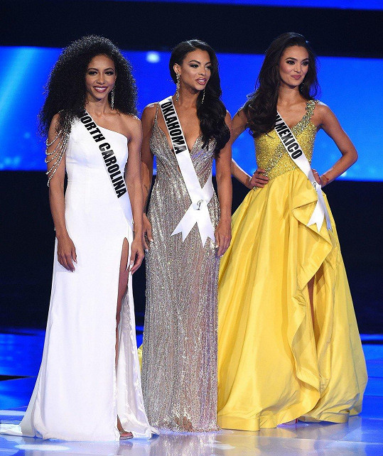 Trojice vítězek Miss USA: Zleva Cheslie Kryst, Triana Browne a Alejandra Gonzalez