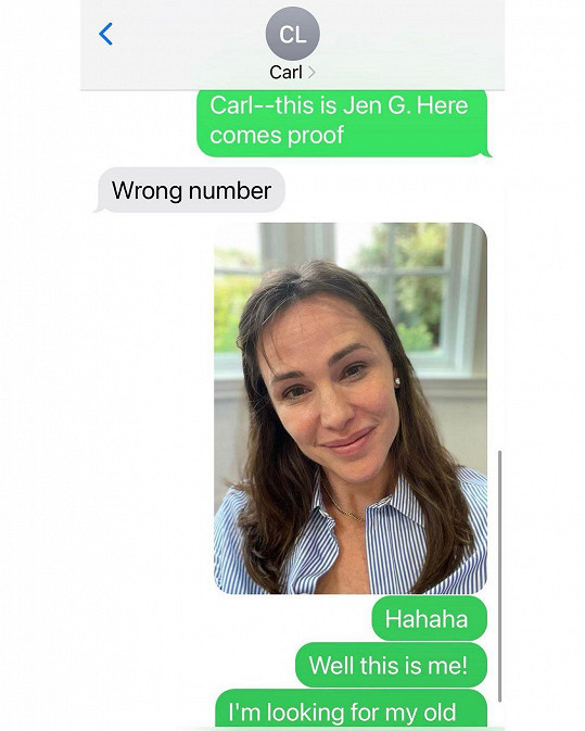 Jennifer Garner chtěla kontaktovat kolegu z Alias a spletla si číslo. 