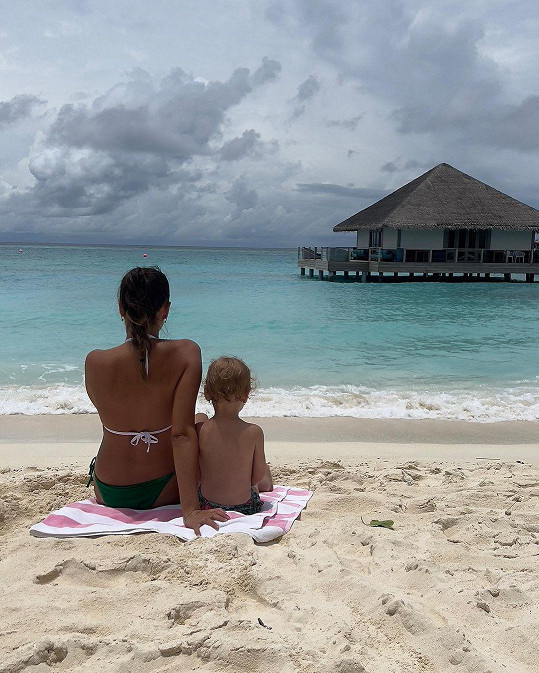 Monika Bagárová letos v létě na dovolené na Maledivách