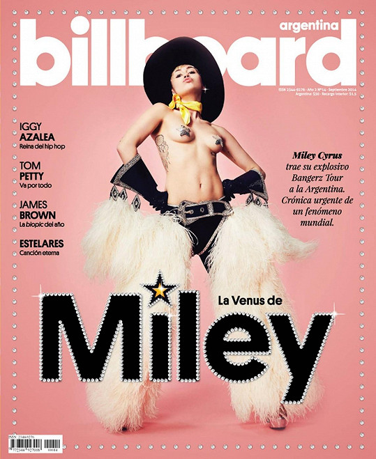 Miley Cyrus na zářijové obálce magazínu Billboard