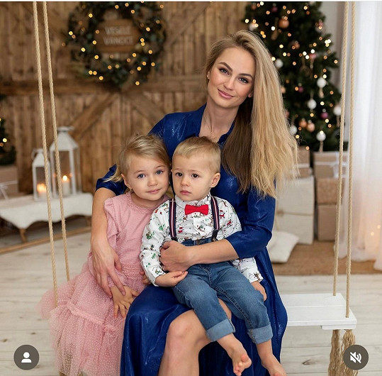 Tereza Fajksová s dětmi Lilien a Sebastienem