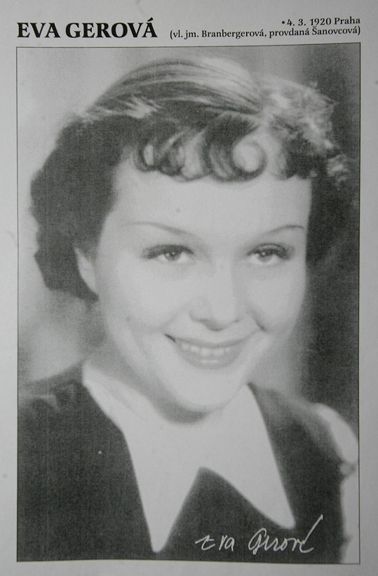 Eva Gerová patřila k oblíbeným prvorepublikovým herečkám.