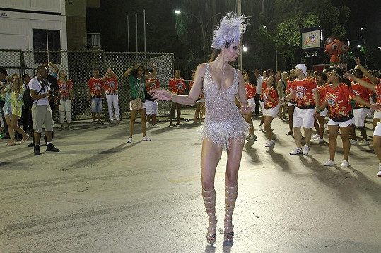 Luciana Gimenez se předvedla v průvodu na karnevalu v Riu.