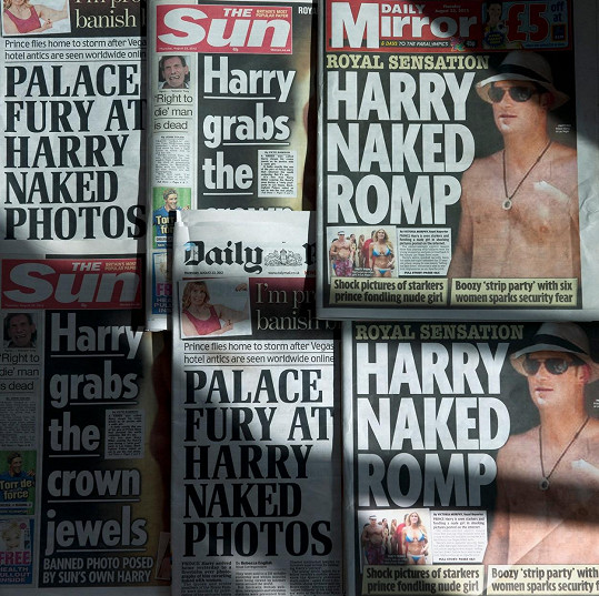 Fotky nahého prince tehdy způsobily skandál.