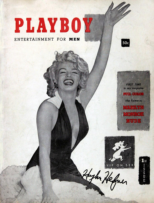 Obálka prvního vydání Playboye s Marilyn Monroe z prosince 1953.