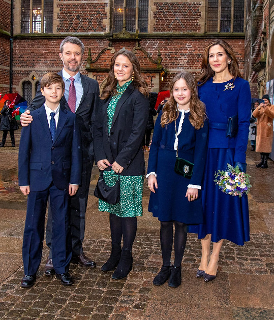 Dánský korunní princ Frederik s Mary a jejich dětmi